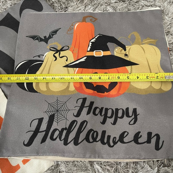 Halloween Pillow Covers 18X18 Set of 4 Trick or Treat Pillow Covers - Picture 6 of 13